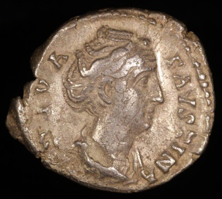 Ancient Coins - Faustina I Denarius - AETERNITAS - Rome Mint