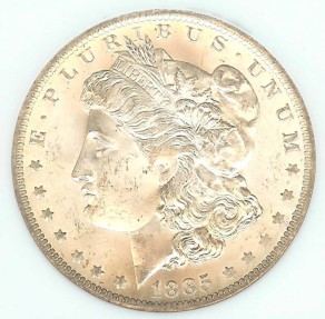 US Coins - 1885o Morgan Dollar NGC MS64