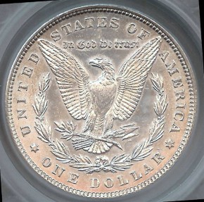 US Coins - 1896 Morgan Dollar SEGS MS62