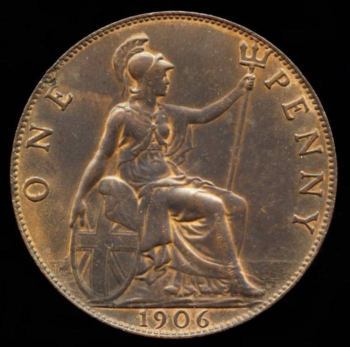 1906 Great Britain 1 Penny AU | European Coins