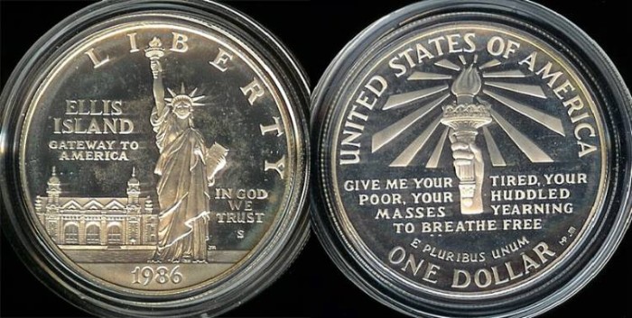 1986-S 2 set of coins PCGS PR69DCAM//MS69 Statue of Liberty Dollar