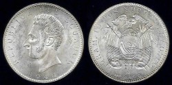World Coins - 1944 Mo Ecuador 2 Sucres BU