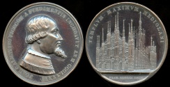 World Coins - 1886  Italy - Milan Cathedral - 500th Anniversary of the Start of Construction by Francesco Broggi