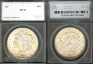 Us Coins - 1921 Morgan Dollar SEGS MS64