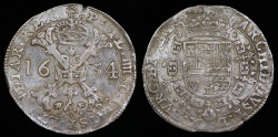 World Coins - 1654 Netherlands (Spanish), Brabant 1 Patagon XF