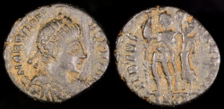 Ancient Coins - Arcadius Ae3 - VIRTVS EXERCITI - Heraclea Mint 