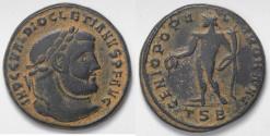 Ancient Coins - Diocletian Follis - GENIO POPVLI ROMANI - Thessalonica Mint