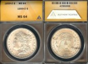 Us Coins - 1899o Morgan Dollar ANACS MS64