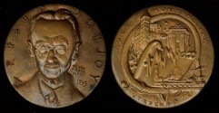 World Coins - 1955 France – French Mathematician Arnaud Denjoy Commemorative Medal 