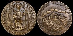 World Coins - 1583 – 1983 Netherlands - 400th Anniversary of Walloon Church in Utrecht - Bronze