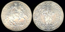 World Coins - 1642 Austria (Vienna) 2 Ducat - Archduke Ferdinand Carol - Medallic Silver Commemorative Restrike (1963) - BU