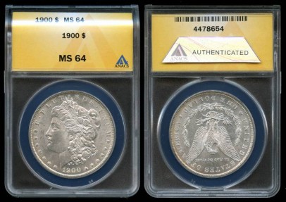 US Coins - 1900 Morgan Dollar ANACS MS64