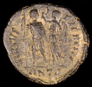 Ancient Coins - Arcadius Ae3 - VIRTVS EXERCITI - Antioch Mint 