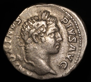 Ancient Coins - Caracalla Denarius - VOTA SVSCEPTAX - Rome Mint 