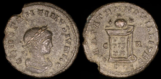 Ancient Coins - Constantine II Follis - BEATA TRANQVILLITAS - Lyons Mint