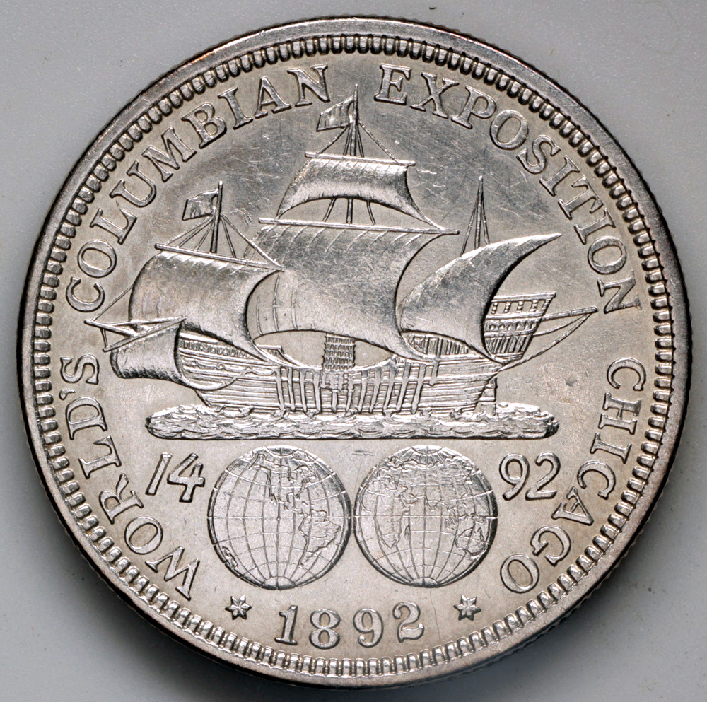 1892 World's Columbian Exposition Commemorative Silver Half Dollar