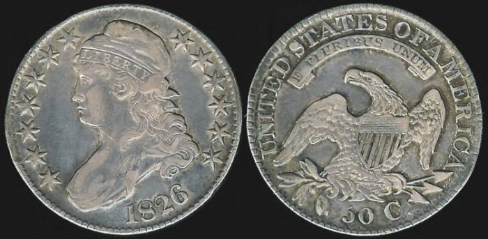 1826 Bust Half XF | 50 Cents