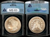 Us Coins - 1921 Morgan Dollar ANACS MS63