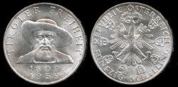 World Coins - 1959 Austria 50 Schilling "150th Anniversary - Liberation of Tirol" Commemorative Silver BU