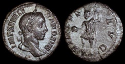 Ancient Coins - Severus Alexander Denarius - VIRTVS AVG - Rome Mint