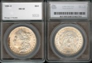 Us Coins - 1884o Morgan Dollar SEGS MS62
