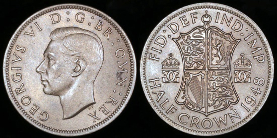 1948 Great Britain 1/2 Crown - George VI - UNC | European Coins