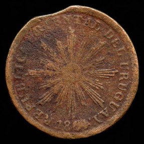 World Coins - 1854/40 Uruguay 5 Centesimos VG