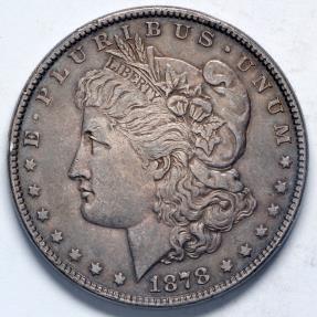 1878 P Morgan Dollar (Concave Breast - 7 TF) - AU - Silver | Dollars