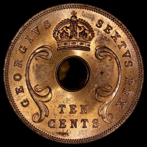 1952 British East Africa 10 Cents - George VI - BU | African