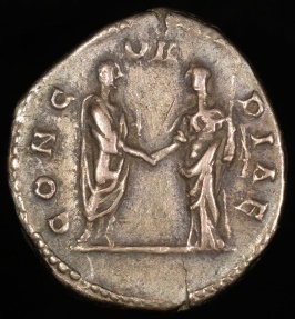 Ancient Coins - Faustina I Denarius - CONCORDIAE - Rome Mint