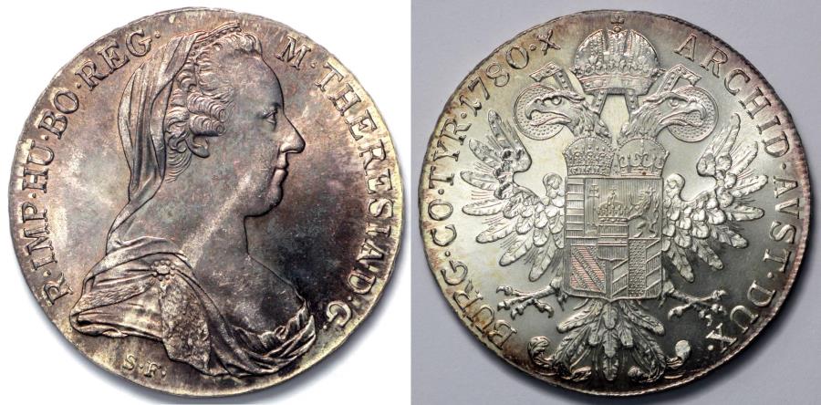 800評価達成★AUSTRIA オーストリア 1780 1780X Silver Austria Maria Theresa Thaler | eBay