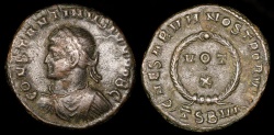 Ancient Coins - Constantine II Ae3 - CAESARVM NOSTRORVM - Thessalonica Mint
