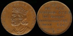 World Coins - 1829 France - Thierri I Roi De France