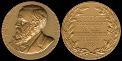 Us Coins - 1889 Benjamin Harrison - US Mint Medal