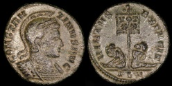 Ancient Coins - Constantine I  Ae3 - VIRTVS AVG - Londinium Mint 