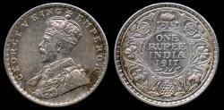 World Coins - 1917 (c) India (British) 1 Rupee AU