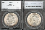 Us Coins - 1887 Morgan Dollar - VAM 11 - SEGS MS61