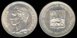 World Coins - 1960(a) Venezuela 50 Centimos BU