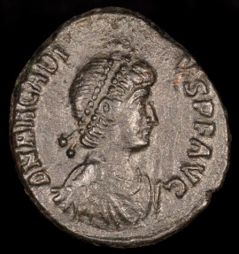 Ancient Coins - Arcadius Ae4 - VIRTVS EXERCITI - Alexandria Mint 