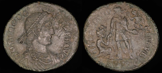 Ancient Coins - Theodosius I Ae2 - REPARATIO REIPVB - Siscia Mint