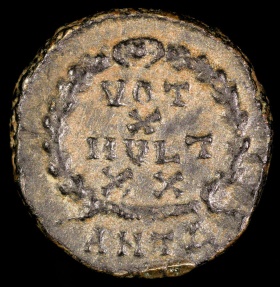 Ancient Coins - Arcadius Ae3 - VOT X MVLT XX - Antioch Mint