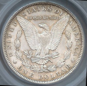 US Coins - 1889 Morgan Dollar SEGS MS62