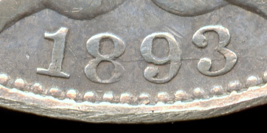 World Coins - 1893 TF Peru 1 Sol (Overstruck 1393 Date) XF