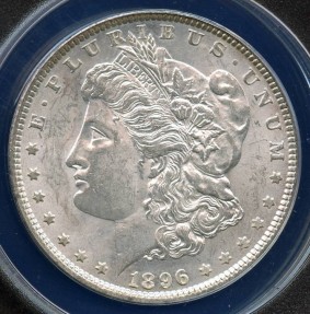 US Coins - 1896 Morgan Dollar ANACS MS62