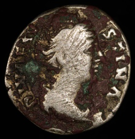 Ancient Coins - Faustina I Denarius - CONSECRATIO - Rome Mint