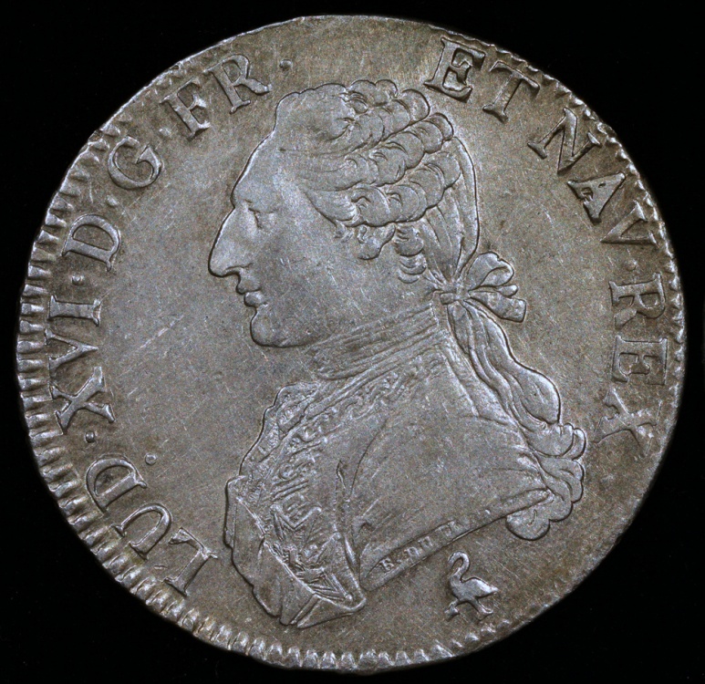 1784 A France 1 Ecu Louis XVI Paris Mint AU European Coins