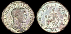 Ancient Coins - Philip I Sestertius - P M TR P II COS P P - Rome Mint