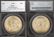 Us Coins - 1921 Morgan Dollar - VAM 1 - ("So-Called" Zerbe Dies) SEGS MS62 
