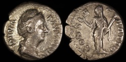 Ancient Coins - Faustina I Denarius - CONSECRATIO - Rome Mint 