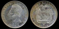 World Coins - 1944 Mo Ecuador 2 Sucres BU